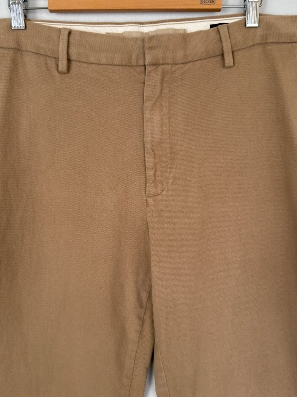 Banana Republic BR Straight Fit Khaki Pants Mens Size 34x34 Tan Stretch Chino - Picture 2 of 13
